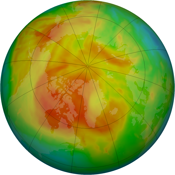 Arctic ozone map for 24 April 2011